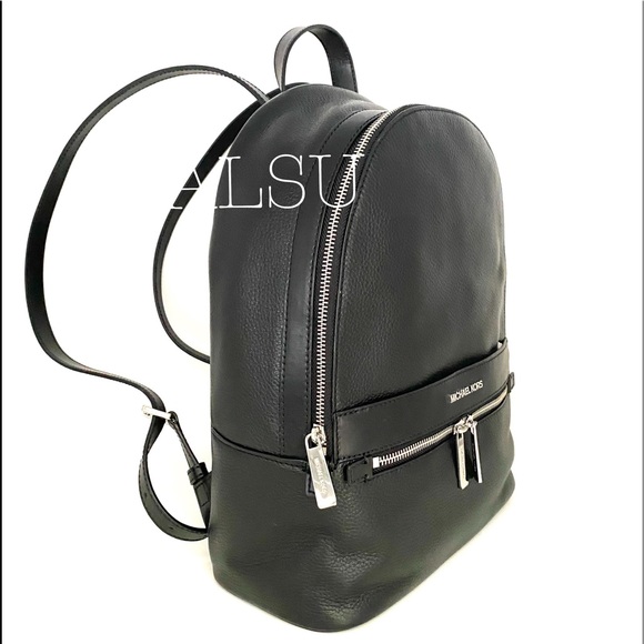 Michael Kors Kenly LG Leather Backpack Black - Picture 6 of 10